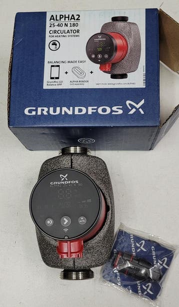 GRUNDFOS TAPWATERPOMP  RVS  ALPHA2 25-40N-180 NIEUW 99411365, Ophalen of Verzenden, Nieuw