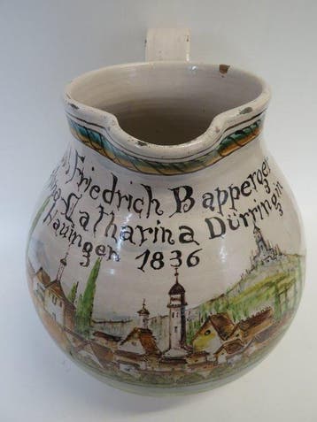 Grote Hochzeitskrug 1836 - Kruik - Aardewerk