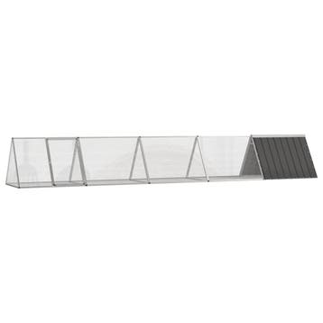 vidaXL Konijnenhok 504,5x80,5x71 cm gegalvaniseerd staal, Verzenden, Nieuw