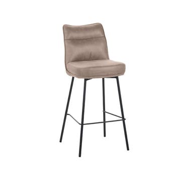 Barkruk Lennon | Taupe | Micro Suede | Hoog | 2 stuks, Verzenden, Nieuw in verpakking