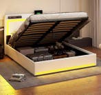 Modern PU-Bed 160x200 – USB, LED en Ruimtebesparend, Huis en Inrichting, Slaapkamer | Bedden, Verzenden, Nieuw