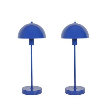 Herstal - Tafellamp (2) - Vienda - Royal Blue - Staal - 2