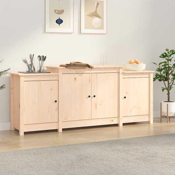 vidaXL Dressoir 164x37x68 cm massief grenenhout, Huis en Inrichting, Verzenden, Nieuw, Grenenhout, Minder dan 50 cm