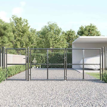 vidaXL Tuinhek van gaas antraciet 400x125 cm gegalvaniseerd, Verzenden, Nieuw