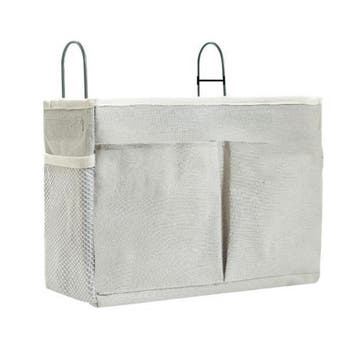 Bedside Pocket - Bed Opbergzak - Katoen - Lichtgrijs, Verzenden, Nieuw
