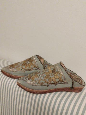 Babouche pantoffels - Leder - Marokko - halverwege de