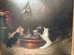 Edward Armfield (1817-1896) - Honden delen het eten