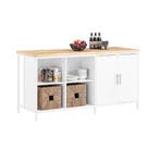 Keukeneiland met Opbergruimte – 170×89×60 cm, MDF en Hout, Verzenden, Nieuw