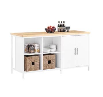 Keukeneiland met Opbergruimte – 170×89×60 cm, MDF en Hout, Verzenden, Nieuw