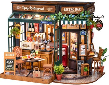 Robotime Tipsy Restaurant Miniatuurhuisje Bouwpakket Mode..., Verzenden, Nieuw