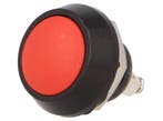Push schakelaar - 12mm - SPST NO - 36V - Rood, Ophalen of Verzenden, Nieuw, Schakelaar
