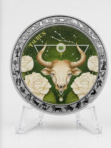 Ghana. 5 Cedis 2026 – Taurus – Aquarelle Zodiac Series – 1