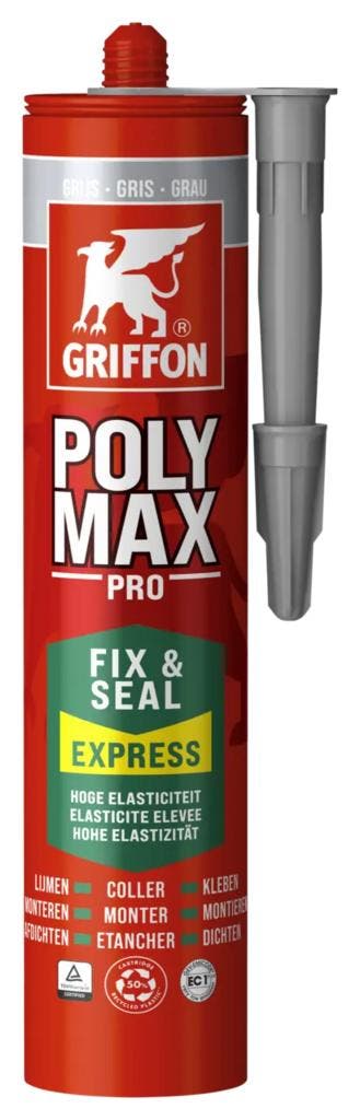 Griffon polymax fix seal express 1 stuk, 425 gr, grijs, Verzenden, Nieuw