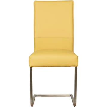Set van 10 Leren eetkamerstoelen Remix - Toledo Giallo, Ophalen of Verzenden, Nieuw, Leer, Vijf, Zes of meer stoelen