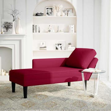 vidaXL Chaise longue met kussen en rechterarmleuning fluweel, Verzenden, Nieuw