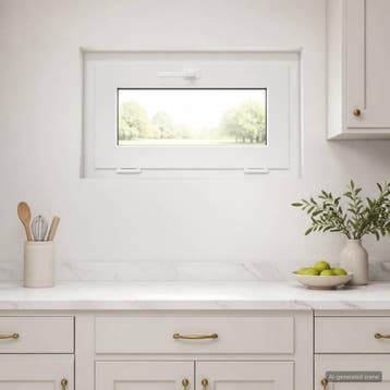 vidaXL Kleur binnenkant kelderraam Wit RISOR 70 x 40 cm, Verzenden, Nieuw