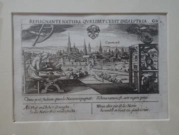 Originele gravure Cambrai Kamerijk Frankrijk Meisner 1631, Antiek en Kunst, Verzenden, Gravure, Ingelijst