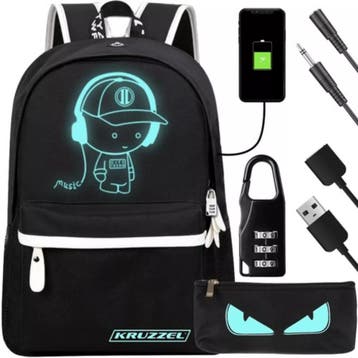Kruzzel Reflecterende Rugzak met USB - Ideaal voor School..., Ophalen of Verzenden, Nieuw