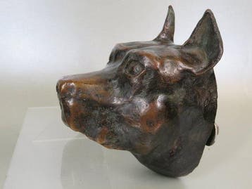 Beeldje - American Stanford Terrier, Stafford dog -