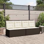 vidaXL Tuinbank Bruin poly rattan, Verzenden, Nieuw, Rotan