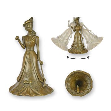 A BRONZE TABLE BELL OF A FEMALE GOLFER (Interieur), Verzenden, Nieuw