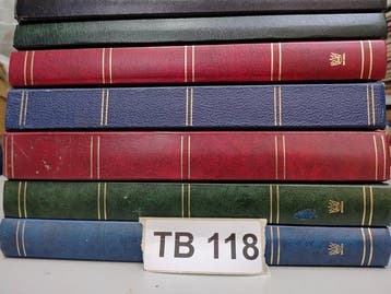 Lege stockboeken - 7 Lege stockboeken., Gestempeld