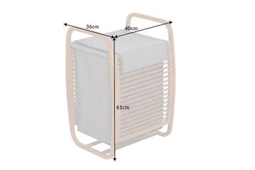 Wasmand LAGOON SPA 60cm bamboe naturel uitneembare tas grijs, Huis en Inrichting, Ophalen of Verzenden, Nieuw