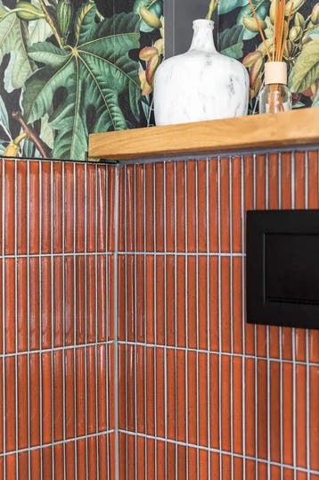 Wand Mozaïek Tegels Kitkat Factory Keramiek Rood - Matje..., Nieuw, Ophalen of Verzenden, 20 tot 40 cm, 10 m² of meer