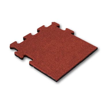 Rubber tegel 50 mm - 50 x 50 cm - Rood - Puzzelsysteem -, Verzenden, Nieuw