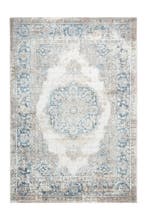 Vintage Vloerkleed | Paris | Medaillon | Blauw | 120x170 cm, Verzenden, Nieuw