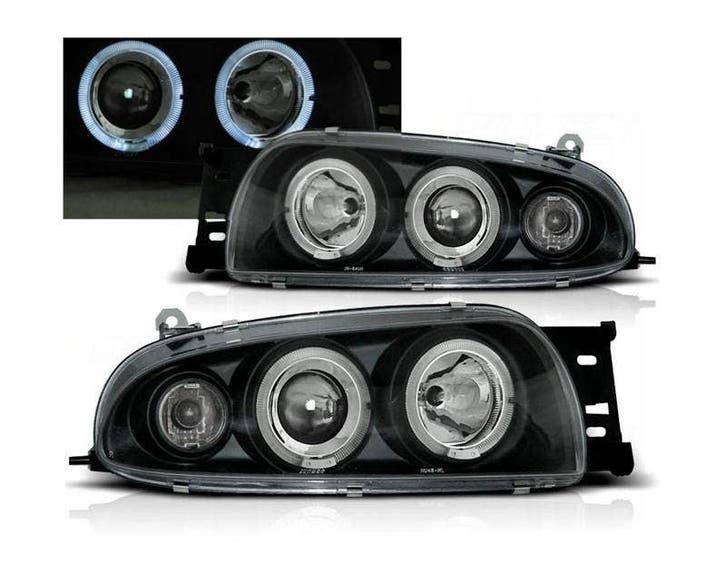 Angel Eyes koplamp units Black geschikt voor Ford Fiesta MK4, Auto-onderdelen, Verlichting, Nieuw, Ford, Verzenden