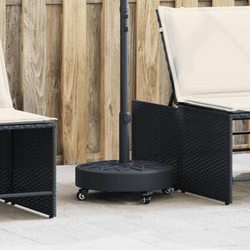 vidaXL Parasolvoet met wielen voor stok van Ø38 / 48 mm 27, Verzenden, Nieuw, Parasolvoet