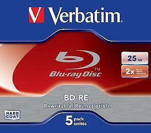 Verbatim | BD-RE | 25 GB | 2x Speed | In Jewelcase | 5 Stuks, Verzenden, Nieuw