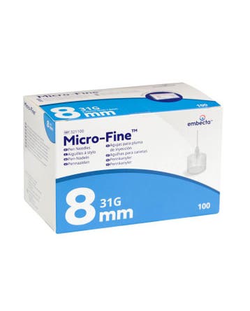 embecta Micro-Fine™ Pennaalden 0,25 x 8 mm 31G 100 stuks, Verzenden, Nieuw