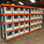 Grootvakstelling ±3,8m lang +32 bakken 60x40x32cm Mecalux