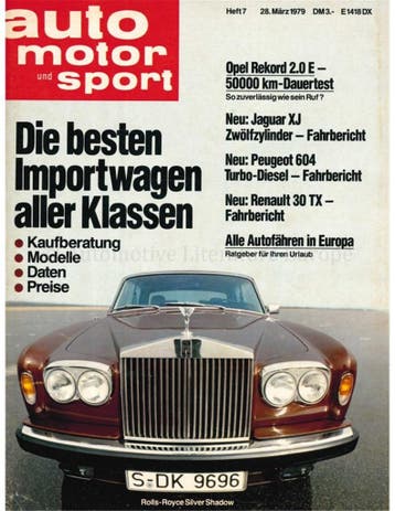 1979 AUTO MOTOR UND SPORT 07 DUITS, Nieuw, Author