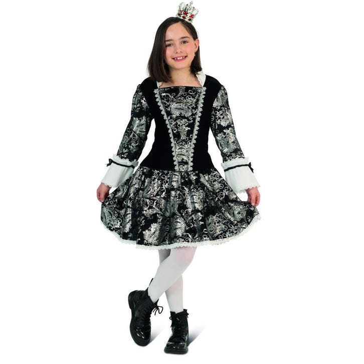 Zilver Zwarte Barok Jurk Meisjes, Kleding | Dames, Carnavalskleding en Feestkleding, Nieuw, Ophalen of Verzenden