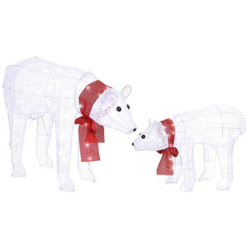 2-delige IJsbeer Kerstdecoratie, 140 Witte LEDs, Waterdicht, Verzenden, Nieuw