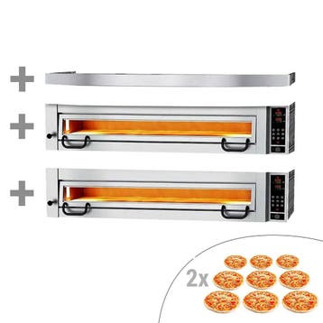 GGM Gastro | Elektrische pizzaoven Power - 9+9x 34cm - |, Onderbouw afzuigkap, Verzenden, Nieuw, Motor