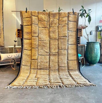 Marokkaans Mrirt-tapijt van wol – Groot 200x320 cm Dik, Nieuw