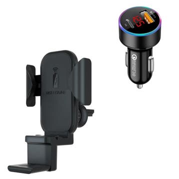 DrPhone Smart Sensor V5 10W 3 In 1 Draadloos Qi Autolader +, Verzenden, Nieuw