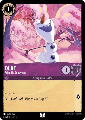 [52/204] - OLAF - Friendly Snowman ENG FOIL [M/NM], Ophalen of Verzenden, Nieuw