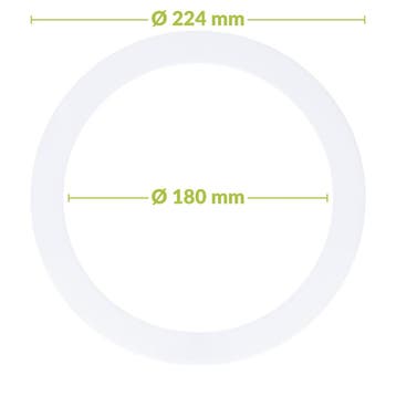 Luxar Verloopring Polystyreen Ø180-224mm Wit, Verzenden, Nieuw, Overige fittingen