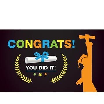 Vlag Geslaagd You Did It, Congrats (90x150cm), Ophalen of Verzenden, Nieuw