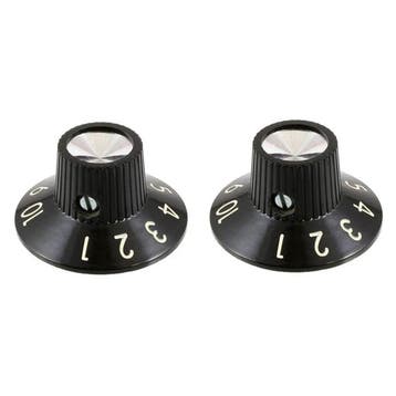 Allparts PK0145023 versterkerknoppen zwart - 2 stuks voor, Ophalen of Verzenden, Nieuw