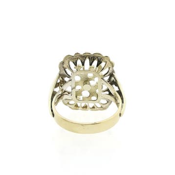 Gouden artistieke ring, Gebruikt, Ophalen of Verzenden, 17 tot 18, Dame of Heer