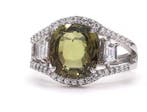 Ring Platina - 4.69ct. tw. Alexandriet - Diamant - geel, Nieuw