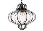 Gekooide hanglamp - Glas, Metaal - Mondgeblazen Venetiaans
