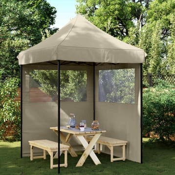 vidaXL Partytent 200 x 200 x 306 cm Taupe Oxford Stof, Verzenden, Nieuw, Partytent