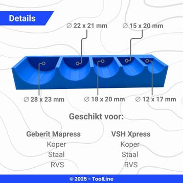 ToolLine | Markeringsmal | 12-28 mm | Koperen buis, Verzenden, Nieuw
